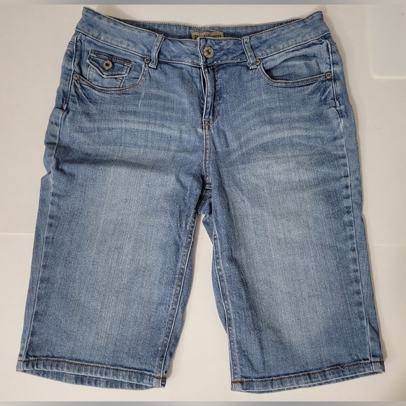 RuffHewn Light Blue Long Bermuda Denim Jean Shorts - Picture 1 of 8